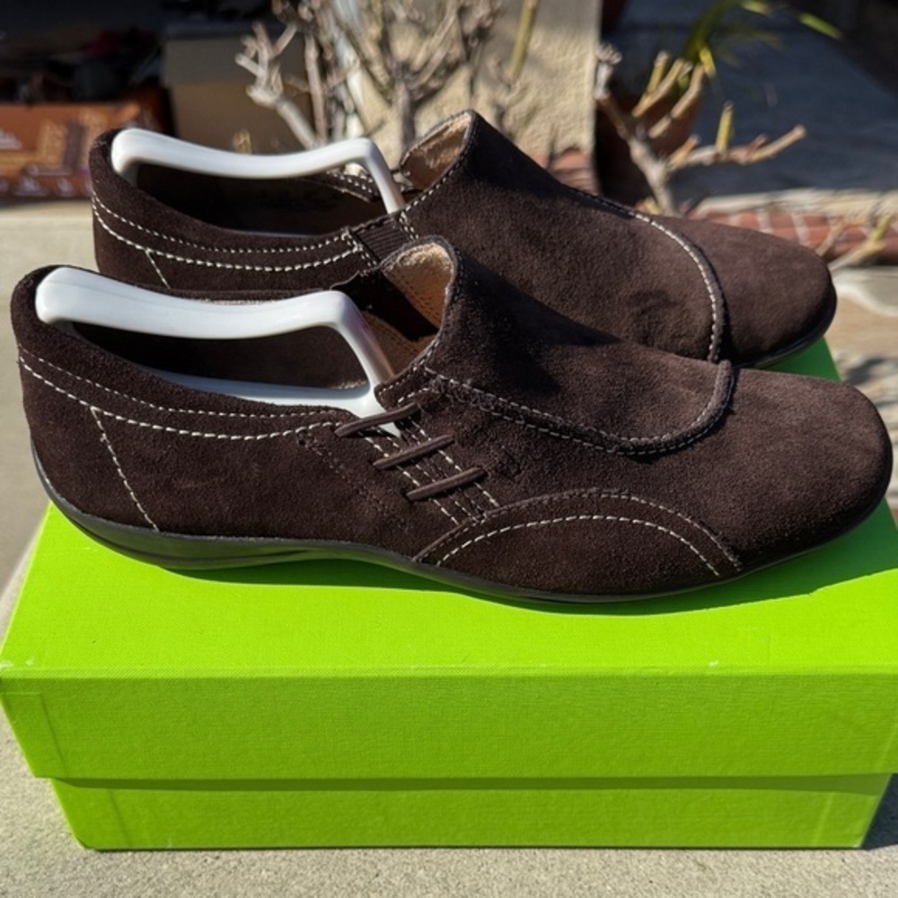 Naturalizer Chocolate Suede Slip-Ons